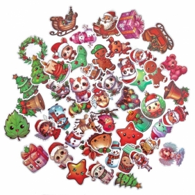 Naklejki winylowe Boże Narodzenie 4-6cm 50szt