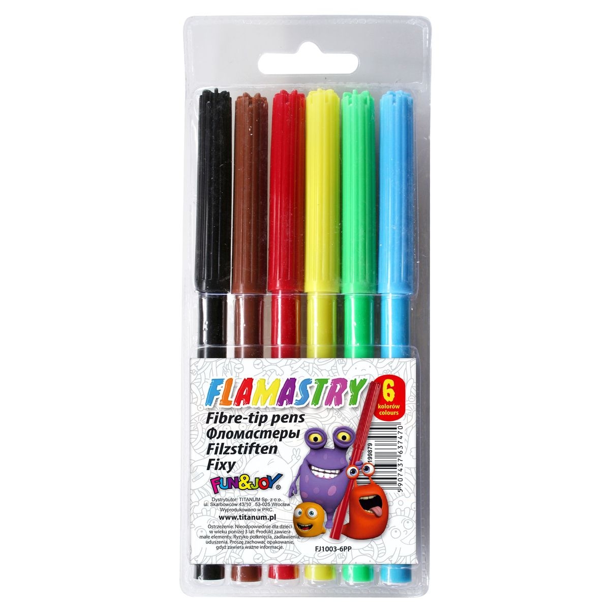 Flamastry Fun&Joy, 6 kolorów (199879)