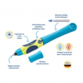 Pióro kulkowe Griffix dla leworęcznych - Neon Fresh Blue