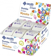 Gumka myszka Zenith 18 sztuk