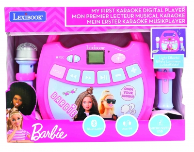 <img src='https://webimage.pl/pics/471/3/d3380743103471.jpg' style='height:440px' /> Głośnik z 2 mikrofonami Barbie bluetooth Lexibook MP320BBZ