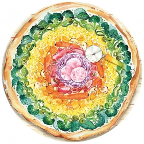 Ravensburger, Puzzle 500: Paleta kolorów. Pizza (17347)