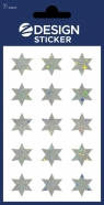 Naklejki foliowe - srebrne gwiazdki