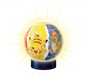 Ravensburger, Puzzle 3D 72: Świecąca Kula Pokeball Pokemon (11547)