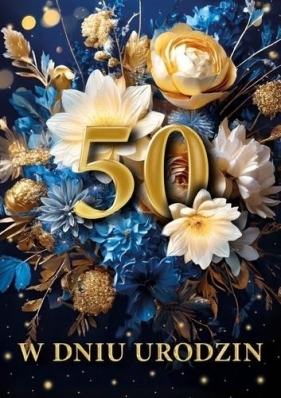 Karnet B6 3D Urodziny 50