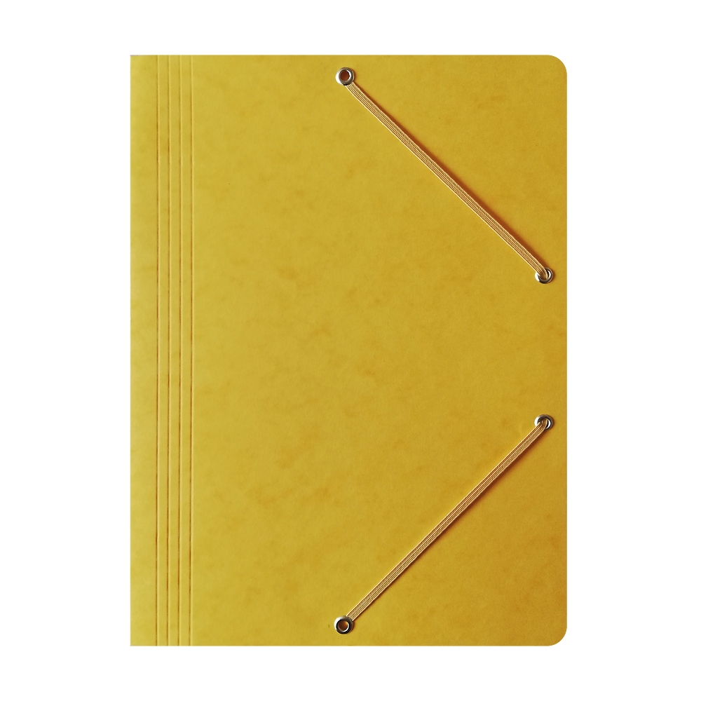 Teczka preszpanowa z gumką Bantex A4 - żółta