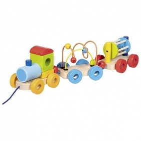 Pociąg Rio z klockami labiryntem i grzechotką