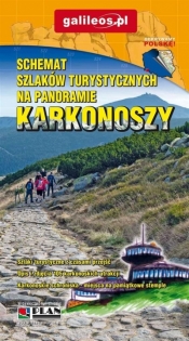 Schemat szlaków tur. na Panoramie Karkonoszy - praca zbiorowa