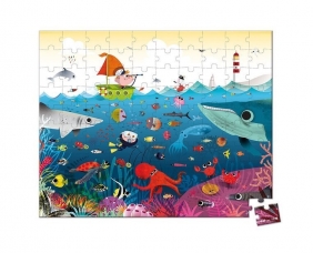 Janod, Puzzle w walizce - Podwodny świat, 100 elementów (J02947)