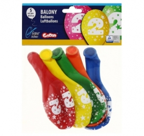 Balon gumowy Godan Z NADRUKIEM 5 szt mix 300 mm 12cal (GS110/2)