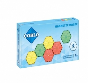 Klocki magnetyczne 6 płyt hexagon 14cm