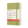 Kalendarz 2019 dzienny Moleskine 12M P  twarda oprawa, lichen green