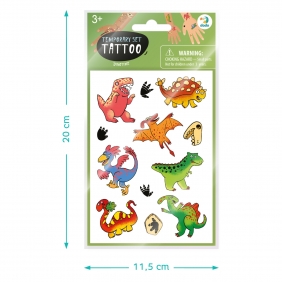 Zestaw tymczasowych tatuaży - Dinozaury, 1 szt.