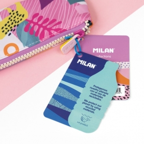 Multipiórnik owalny z 4 piórnikami MILAN CUT & PASTE ECO, różowy (08872CPT)