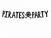 Girlanda Partydeco Baner Piraci - Pirates Party, czarny, 14x100cm (GRL86-010)