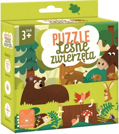 Puzzle Leśne Zwierzęta 3+