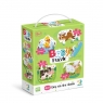  Baby puzzle - Dzień na farmie, 4w1 (300687)Wiek: 18m+