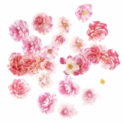 Naklejki PET kwiaty romantic pink 30szt