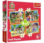 Trefl, Puzzle 4w1: Cocomelon, Poznaj bohaterów