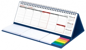 Kalendarz 2026 z notesem MAXI tygodniowy spiralowany GRANAT