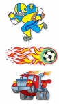 Tatuaże dla Dzieci Pojazdy, Bohaterowie, Sport (MD12947)