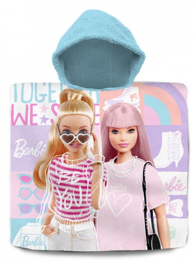 Ponczo kąpielowe ręcznik Barbie