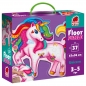 Puzzle podłogowe - Magiczny jednorożec, 37 el.