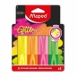 Zakreślacz Glitter Fluo brokatowy 4 kolory MAPED