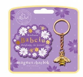 Zestaw magnes + brelok Bees-Babcia