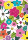 Karnet A5 Imieniny - Jaskrawe kwiaty