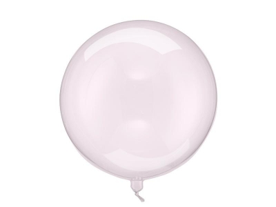 Balon Kula transparentny róż 40cm