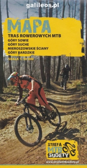 Mapa tras rowerowych MTB strefa Sudety 1:50 000