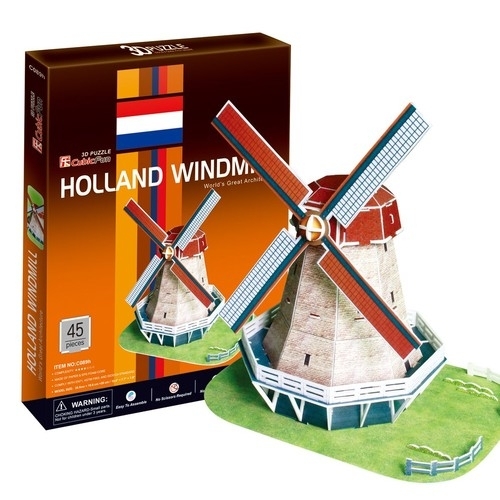 Puzzle 3D: Wiatrak Holenderski (01047)