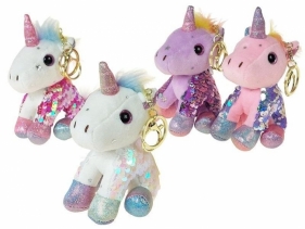 Brelok pluszowy jednorożec z cekinami MIX