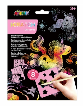 Wydrapywanki z szablonami - Jednorożec (CH221847)