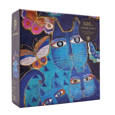 <img src='https://webimage.pl/pics/475/9/d9781439799475.jpg' style='height:440px' /> Puzzle 500 Blue Cats and Butterflies PA9947-5