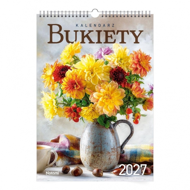 Kalendarz 2027 A3 ścienny Bukiety