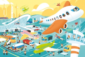 Puzzle Maxi SuperColor 60: The Big Airport (26447)