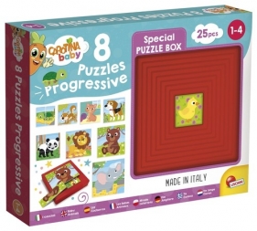 Carotina Baby Puzzle progresywne 8 Zwierzątka