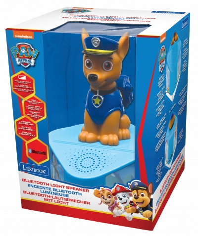 <img src='https://webimage.pl/pics/476/6/d3380743096476.jpg' style='height:440px' /> Głośnik Bluetooth Psi Patrol ze świecącą figurką Chase BTD80PA