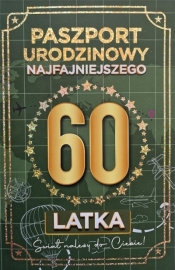 Karnet Urodziny 60 Nowy paszport męskie