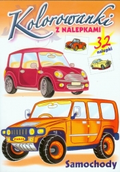 Samochody. Kolorowanki z nalepkami