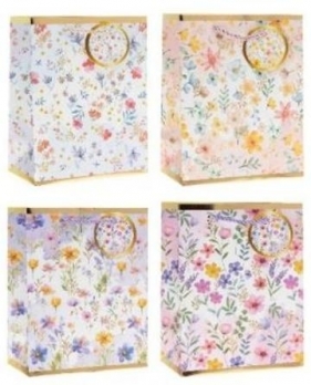 Torebka prezentowa 18x23x8cm Kwiaty MIX