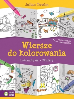 Wiersze do kolorowania Lokomotywa Okulary - Julian Tuwim