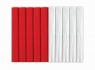 Bibuła marszczona biało-czerwony 25 x 200 cm