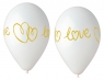 Balon foliowy Godan Hel Love premium 13 cali/5szt. białe (GS120/LV)