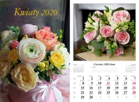 Kalendarz 2020 wieloplanszowy Kwiaty dwustronny