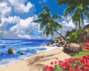 Malowanie po numerach - Tropikalna wyspa 40x50cm