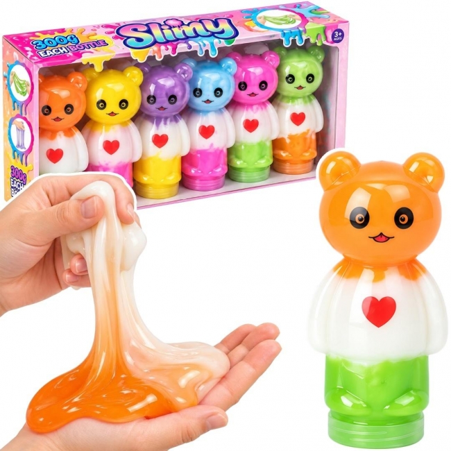 Masa magiczna slime dwukolorowa miś MIX