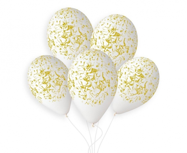 Balony Premium Hel Marble 33cm 5szt